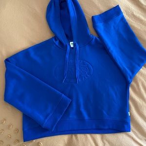 Blue Vans hooded sweater.